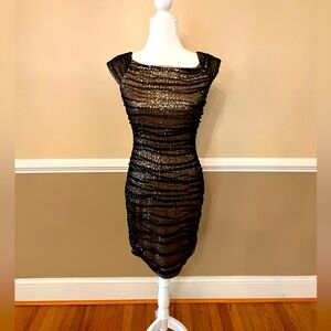 Lauren Ralph Lauren Evening Gold sequined cocktail dress